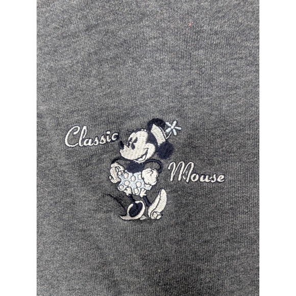 Disney Other - Walt Disney World Minnie Mouse Hoodie Gray Pink Classic Mouse Kids Small S